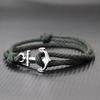 Braided Anchor Bracelet Double Layer Rope Braclet Men Adjustable Women Navy Style Nautical Adventure Accessories Students