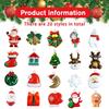 20/30pcs Mini DIY Christmas Keychains Christmas Tree Ornaments Resin Miniaturess for Craft Christmas Decor