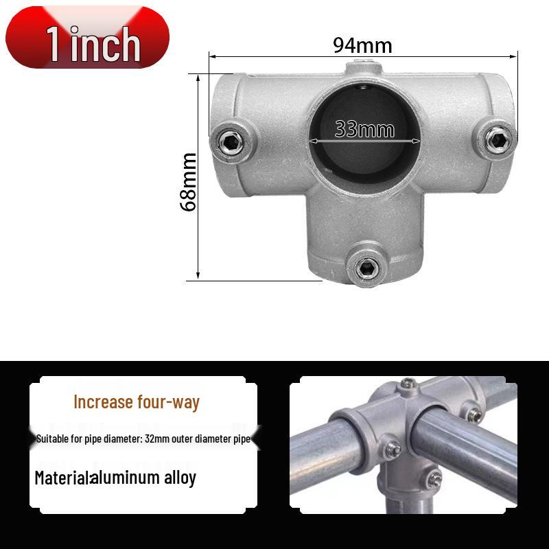 20/25/32mm Stahlrohrverbinder: Verzinkter 6-Punkt Rundbogen-Verbindungsbefestiger