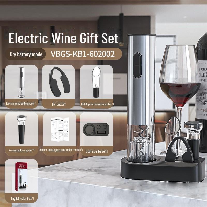 Rechargeable Automatic Wine Bottle Opener Set with Customizable Logo