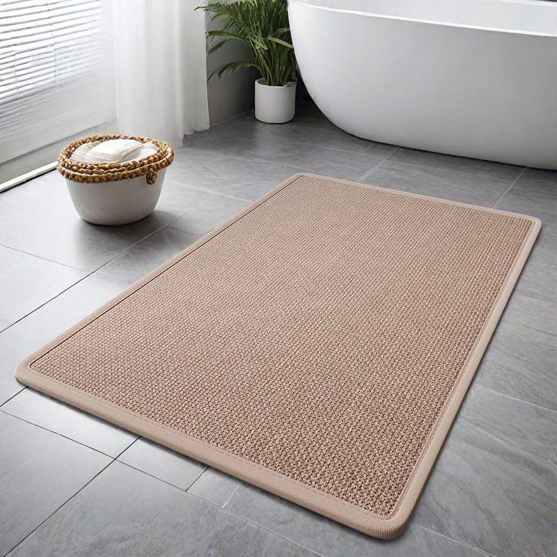 Linen Non-slip Quick-dry Absorbent Bathroom Mat