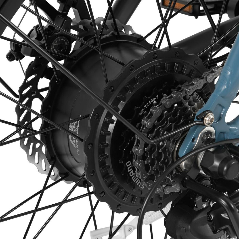 Electric Bike DYU FF50 20" 250W Motor 48V 14AH Max Range 70Km Top Speed 32Km/h Load 150KG Blue