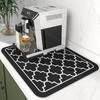 Coffee Machine Mat Diatomite Absorbent Pad Minimalist Design Absorbent Quick Dry Non-Slip Coaster for Kitchen Counter