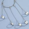 Chain Finger Rings Bracelet Punk Gothic Cool Silver Alloy Stackable Adjustable Chain Combination Rings