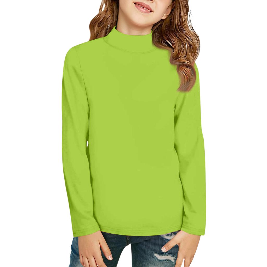 Boy And Girls Color Long Sleeved T-shirt Round Neck Color T-shirt
