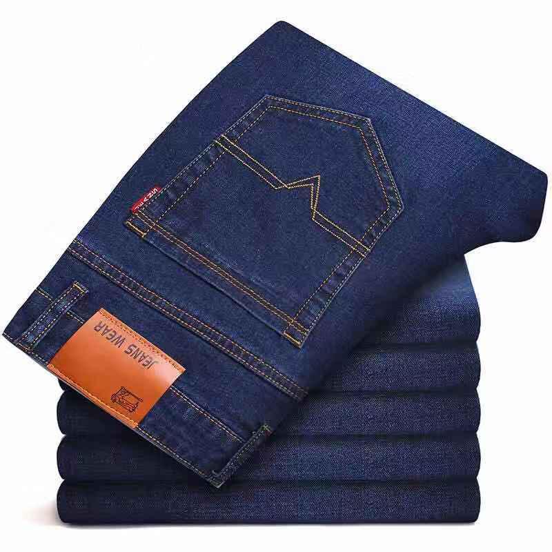 2024 Spring And Autumn New Versatile Men'S Jeans Straight Tube Loose Trendy Brand Business Slimming Trendy Pants