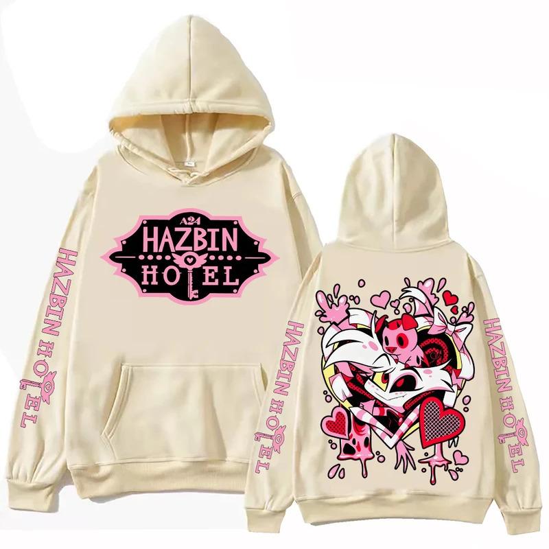 Hazbin Hotel Sudadera con Capucha de Polvo Hombre Mujer Harajuk