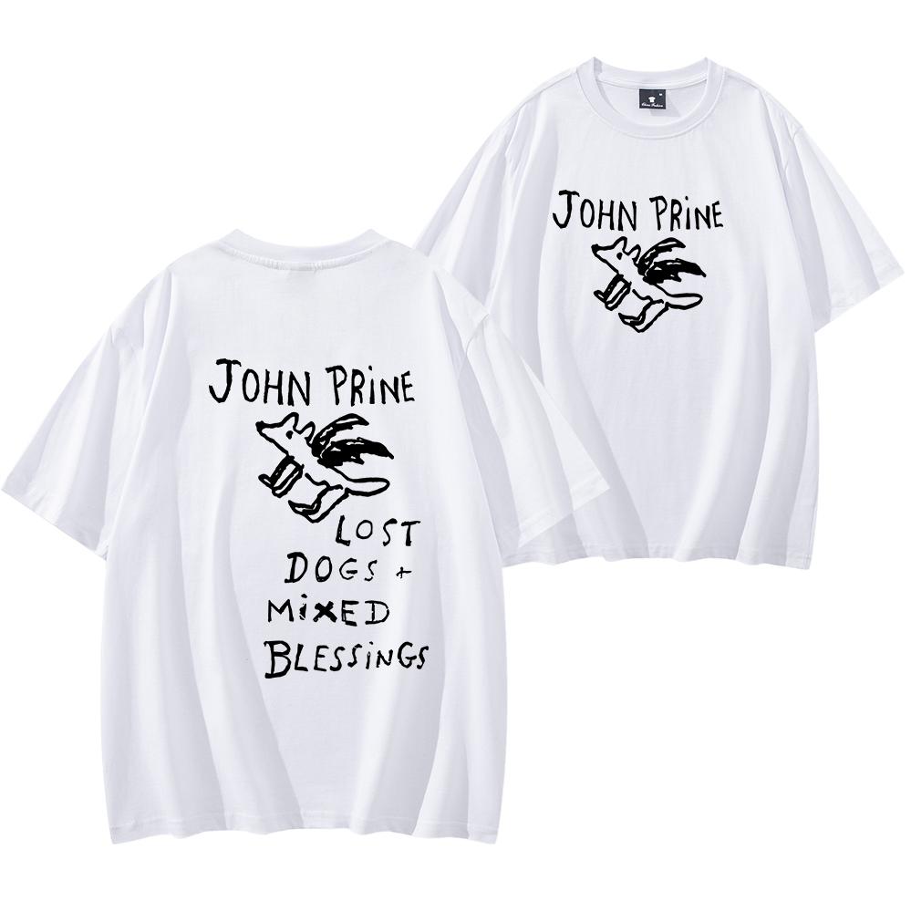 

Джон Потерянные Собаки Смешанные Благословения Футболка Prine Shirt Мужчины Женщины Короткий Рукав Хип-Хоп Уличная Одежда Топы Одежда Y2K Унисекс Футболки S