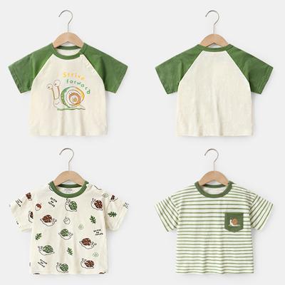 Baby Clothes Casual Short-sleeved T-shirts Summer Clothes Boys Girls Baby Children Children Summer Half-sleeved Tops