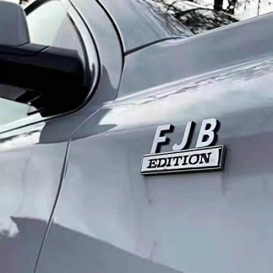 FJB Edition Sticker Car Emblem 3D Raised Letters Decal for Truck Chrome/Black