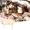 In-Stock Pine Wood Folding Table: Outdoor Camping, Picnic, Portable Snack & Dining Table with Red Wine Glass Storage