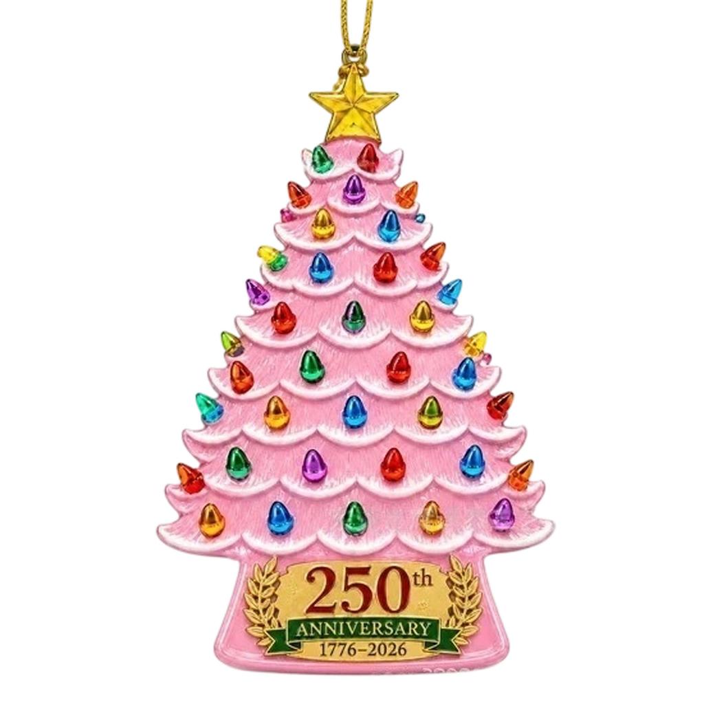 Christmas Tree Ornament 2D Acrylic Flat Hanging Decoration for Holiday Home