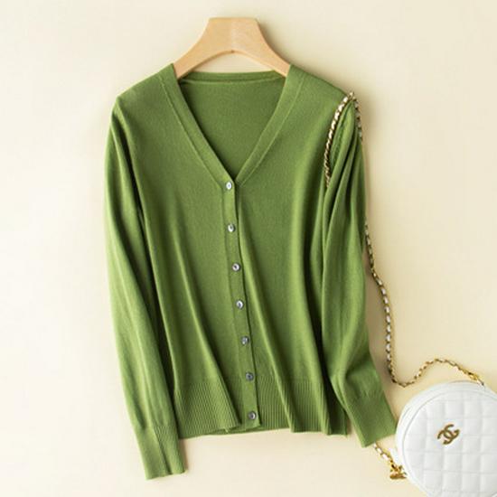 Women's Autumn/Winter 2024 Knit Cardigan Coat - Loose Fit Sweater Outerwear