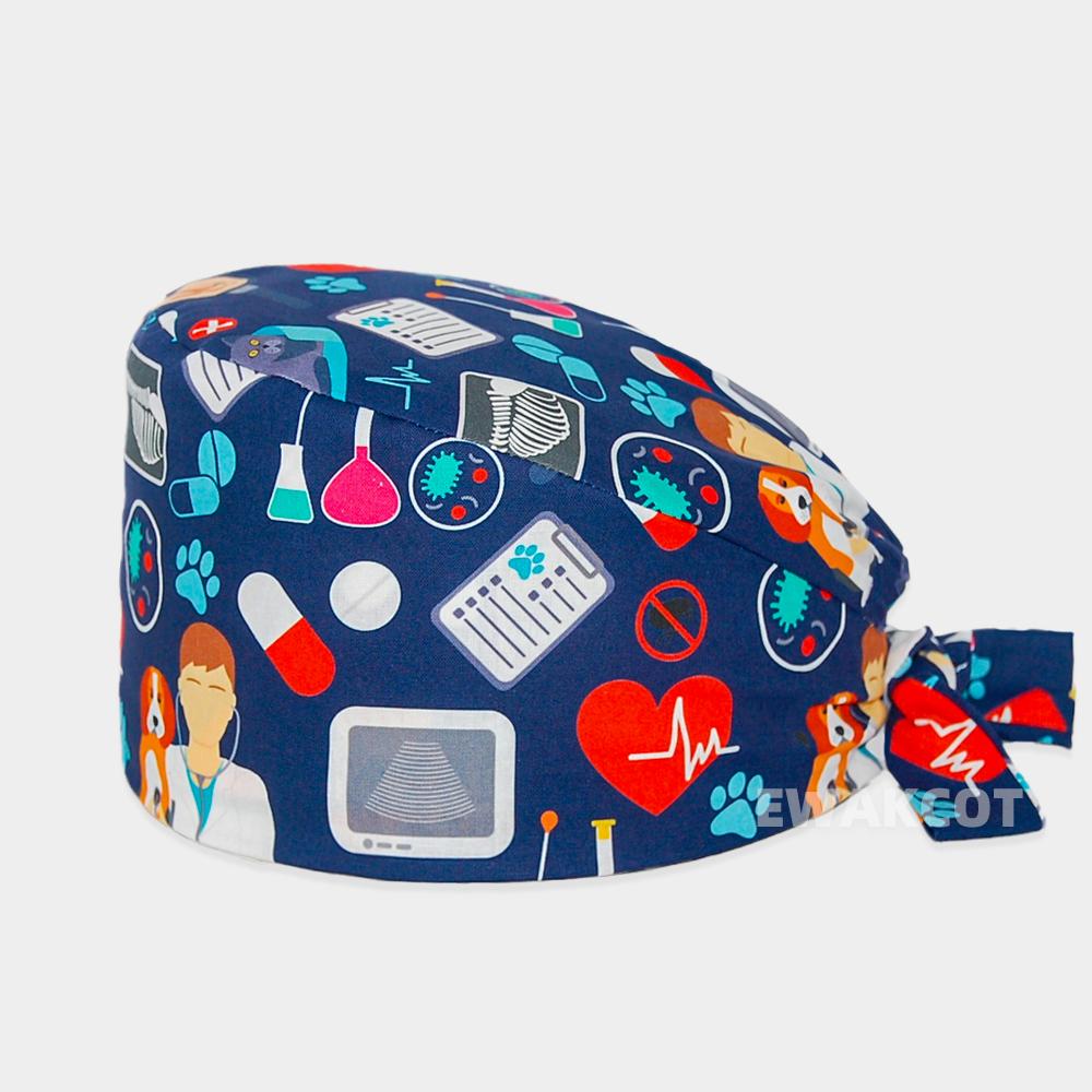 Neue Peeling-Mütze für Damen und Herren, Baumwolle, verstellbar, für Zahnarzt, Labor, Krankenhaus, Klinik, Klinik, Schönheitssalon, Spa, Tierhandlung, Tierarzt, Arbeitskappen