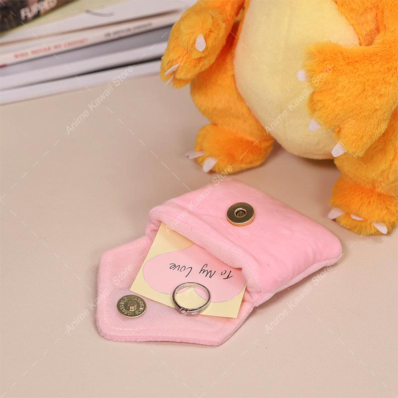 Kawaii Charizard Plush Love Letter Fire Dragon Yellow Limited Edition Stuffed Plush Animal Toys  Cartoon Game Figure Toys