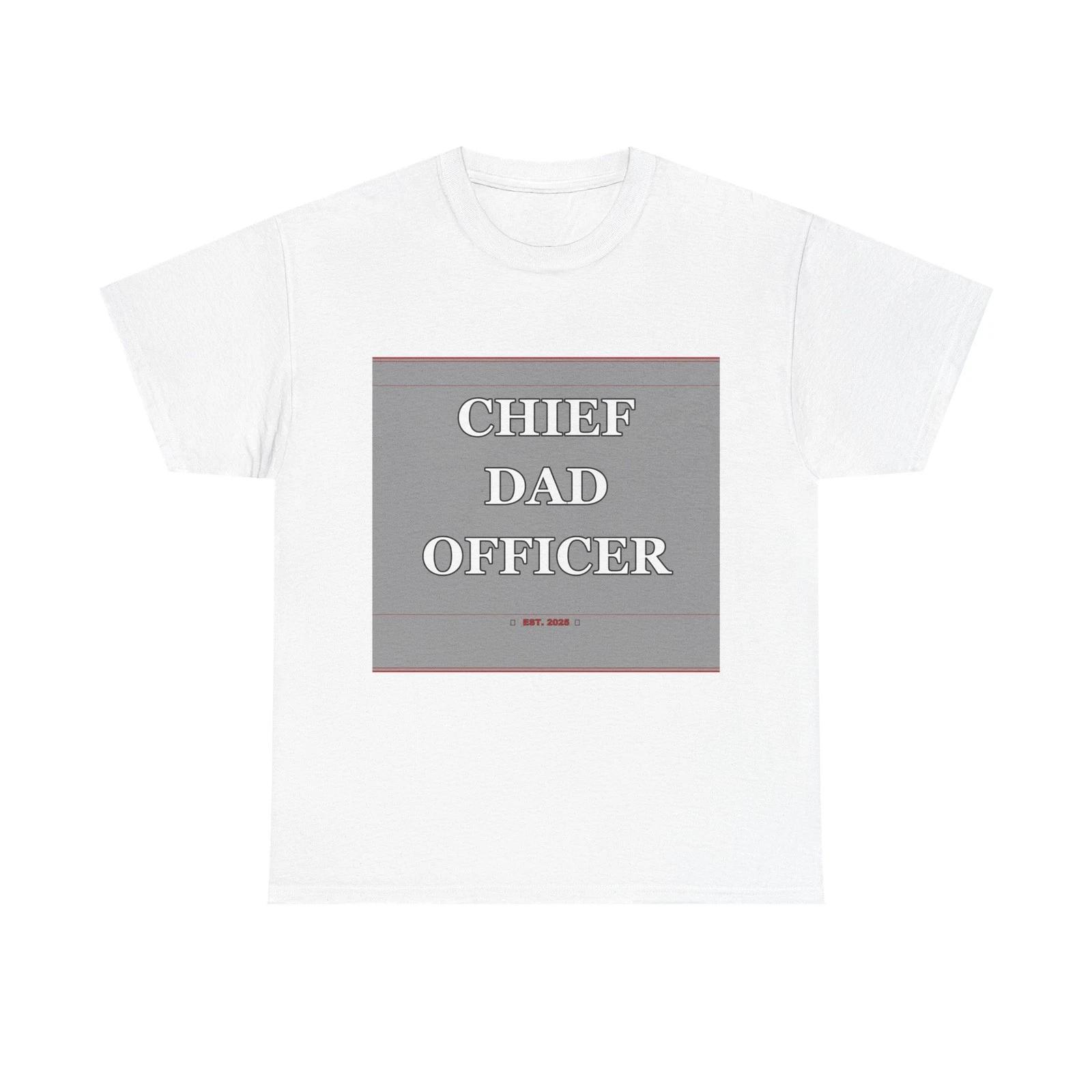 Chief Dad Officer - Funny T-Shirt Gift M