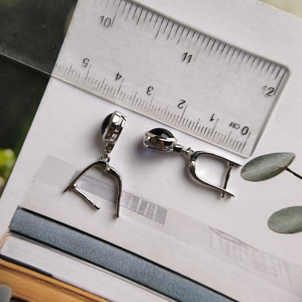 Серебряные серьги с сапфиром nano 2.113ct (2188940)