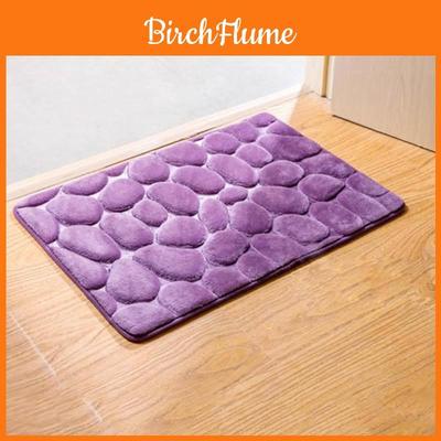 Luxurious Polyester Fiber Pebble Rug Non-slip Mat For Entryway And Bedroom