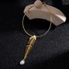 Y2K Punk Oversized Fishbone Drop Earrings for Women Gothic Metal Skeleton Pearl Zircon Long Earring Party Statement Jewelry