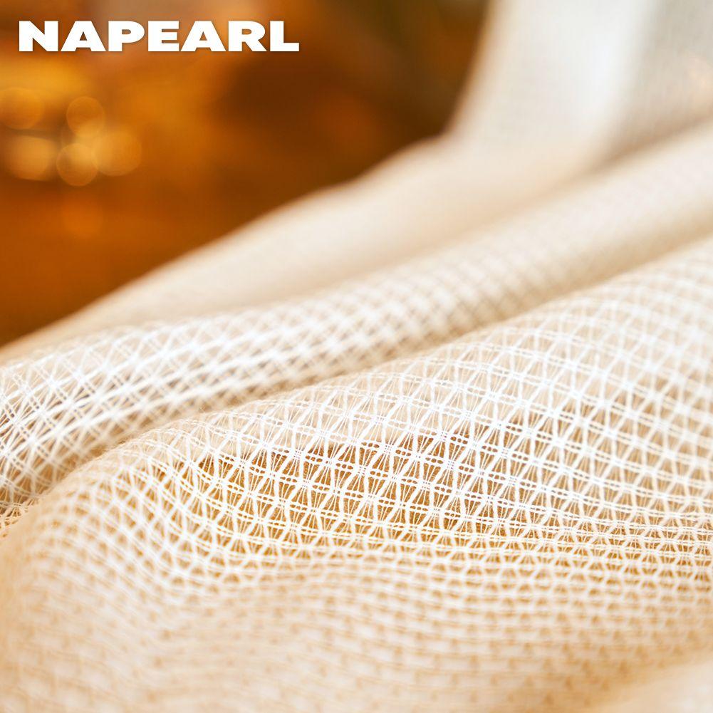 1PC NAPEARL Modern White Scratch-Resistant Tulle Sheer Curtain Upgrade Fabric Window Drapes For Living Room Home Decor