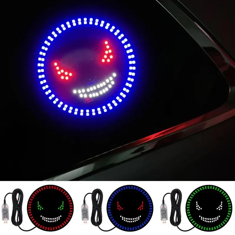 Ojo de Diablo Luz LED Decorativa para Coche Luz de Advertencia para Ventana Trasera Luz Ambiental Ojo de Diablo Accesorios de Decoración para Coche