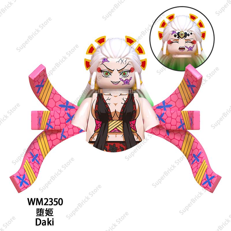 Demon Slayer Mini Action Figures Hot Anime Dolls Bricks Kamado Tanjirou Kibutsuji Muzan Building Blocks Model Toys Kids Gift Set