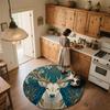 Blue Series Animals,Round Area Rug,Carpet Rug for Living Room Bedroom Sofa Playroom Decor,Non-slip Floor Mat