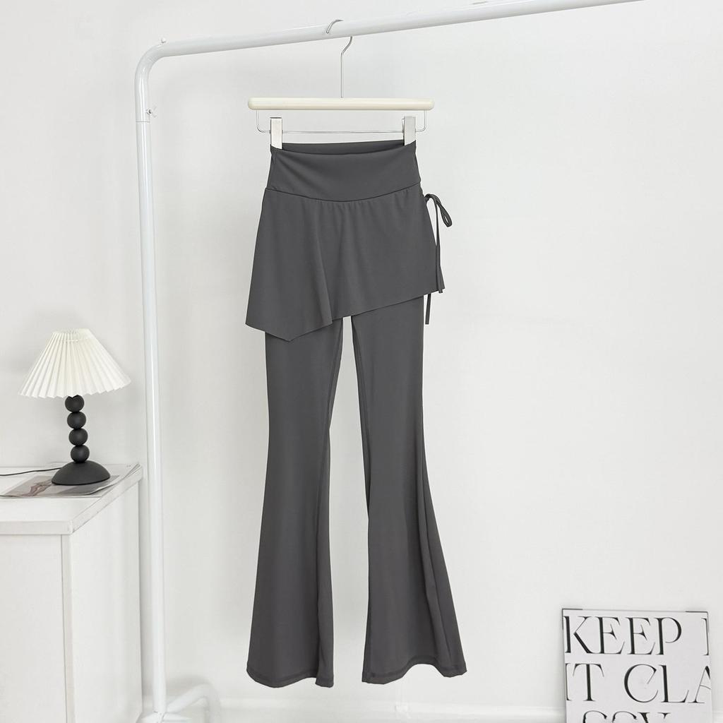 Chegada Nova de Outono para Mulheres: Calça de Yoga Duas Peças Merade com Esquema de Cores, Modeladora e Anti-Exposição Micro-Flare Roupa Esportiva.