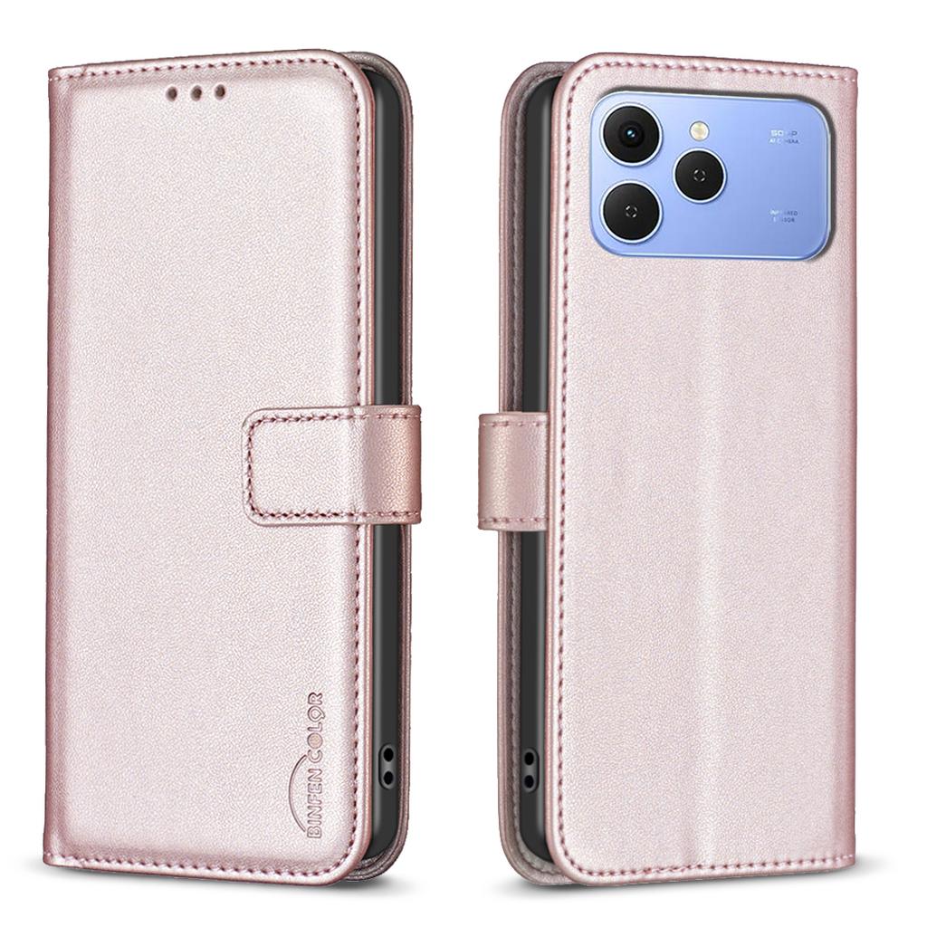 For TECNO Spark 40 4G Phone Case BINFEN COLOR BF17 Wallet Folio Flip Leather Cover