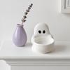 Luce d'atmosfera unica per Halloween Portacandele Fantasma, Carino Portatè Stampato in 3D per Vassoio Decorativo Tavolo Candele Profumate, Piccolo da Tavolo