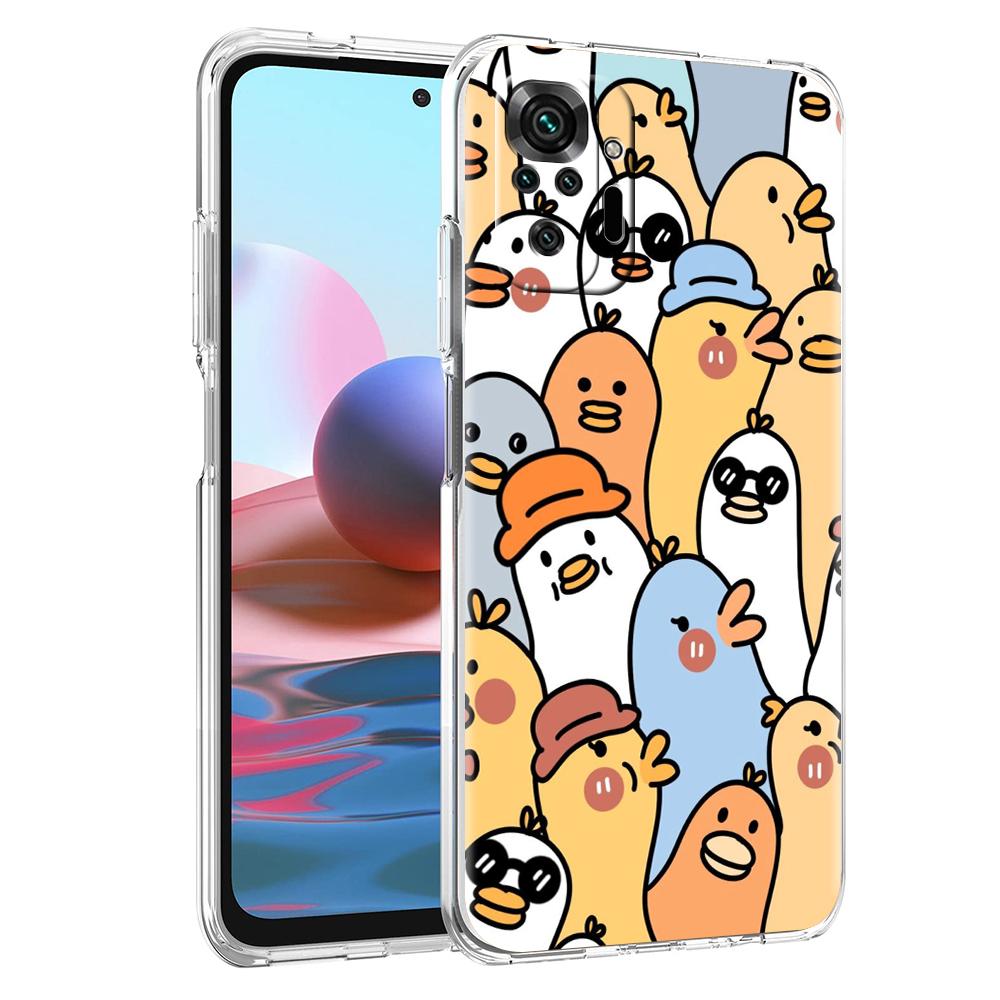 

Transparent Phone Case for Redmi 13C 12C 10C Note 13 12 11 11T K40 Gaming Plus Pro 4G 5G Soft TPU Cover Shell Cute Cartoon Duck Redmi 13C