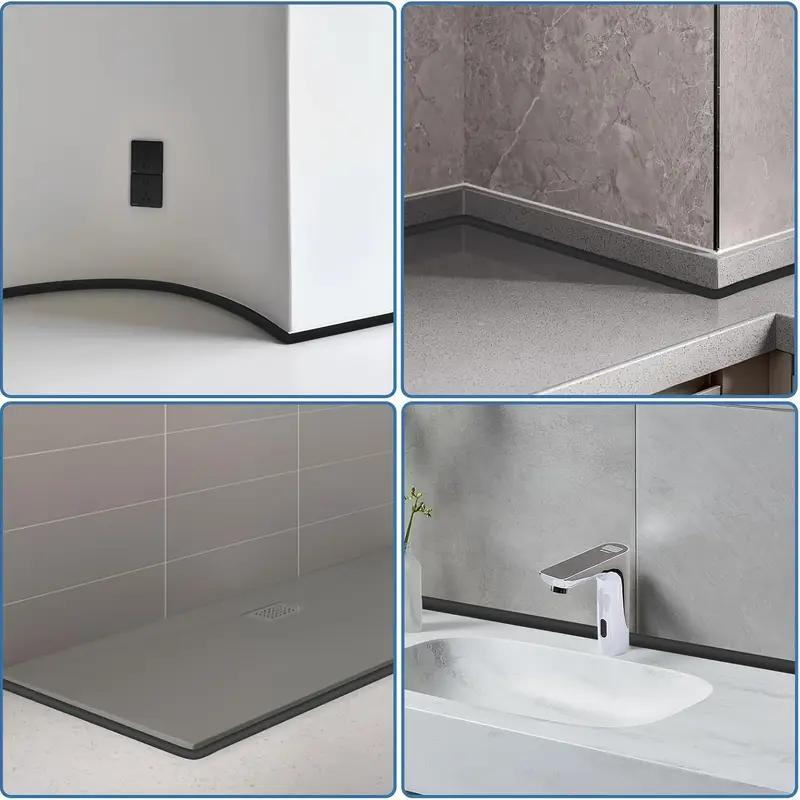 1PC 78.74inch Self Adhesive Decorative Strip for Waterproof Molding Trim Caulk Strip for Wall Edge Corner,Countertops,Tile Edge