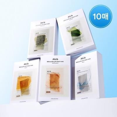 Mildly Acidic pH Sheet Mask Fit 10 Sheets (Eoseongcho/Resurrection Herb/Aqua/Glutathionesome/Honey)