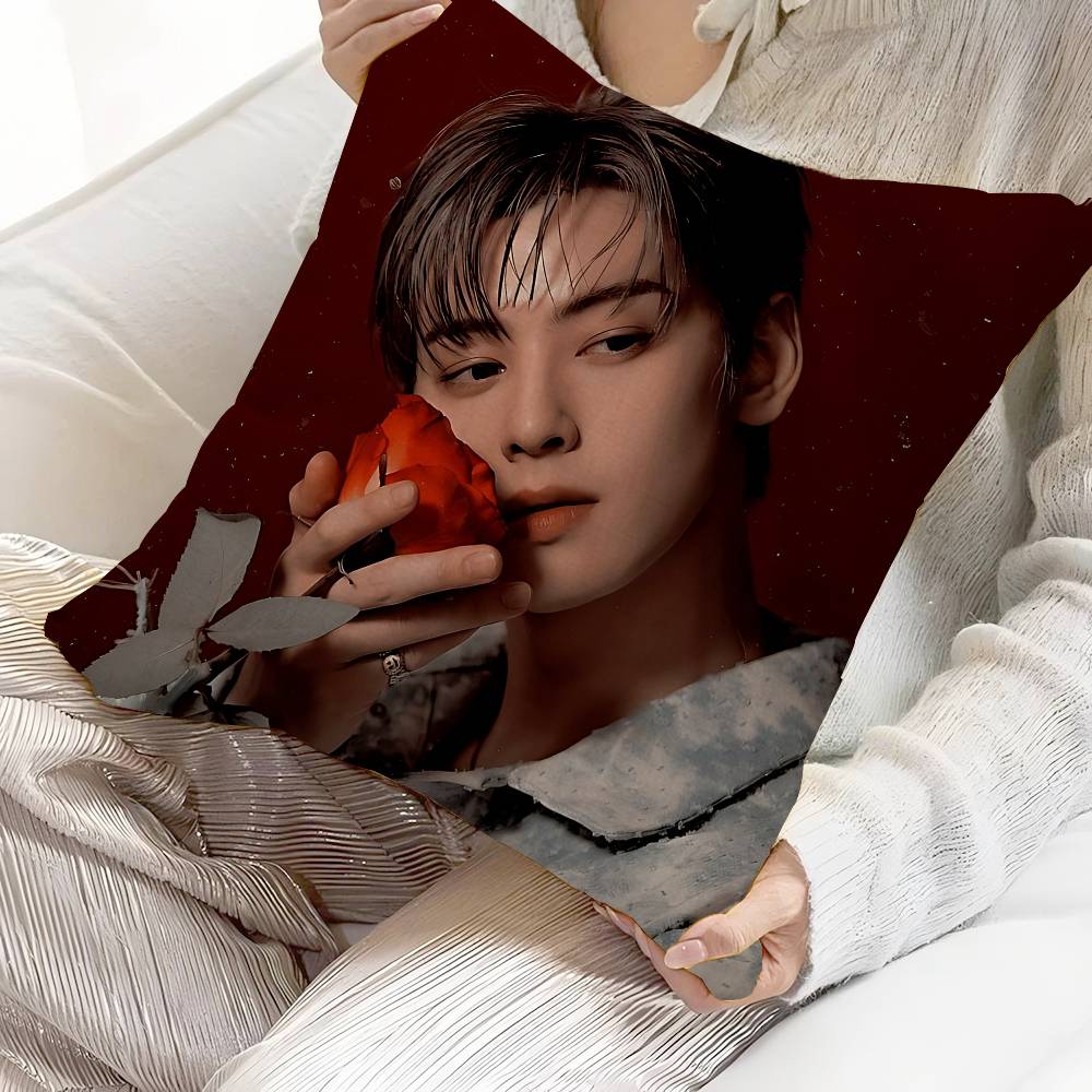 singer C-Cha EunWooS Pillowcase toon Gift Cushion Cover Bedroom Home Sofa Chair Seat Decor pillow case