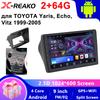 For TOYOTA Yaris Echo Vitz 1999-2005 Car Radio Android Automotive Multimedia Player GPS Navigation Carplay Touch Screen Auto Stereo