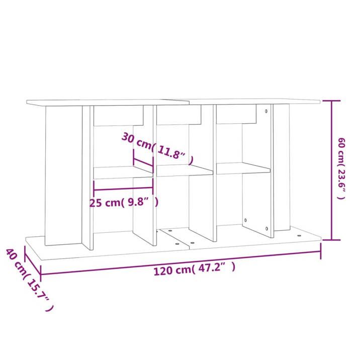 VidaXL Aquarium Stand Concrete Grey 120x40x60 Cm Engineered Wood 833595