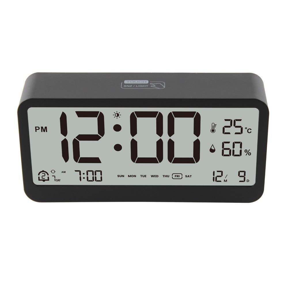 

Intelligent Electronic Digital Alarm Clock Brightness Adjustable Student Alarm Clock Kids чорний