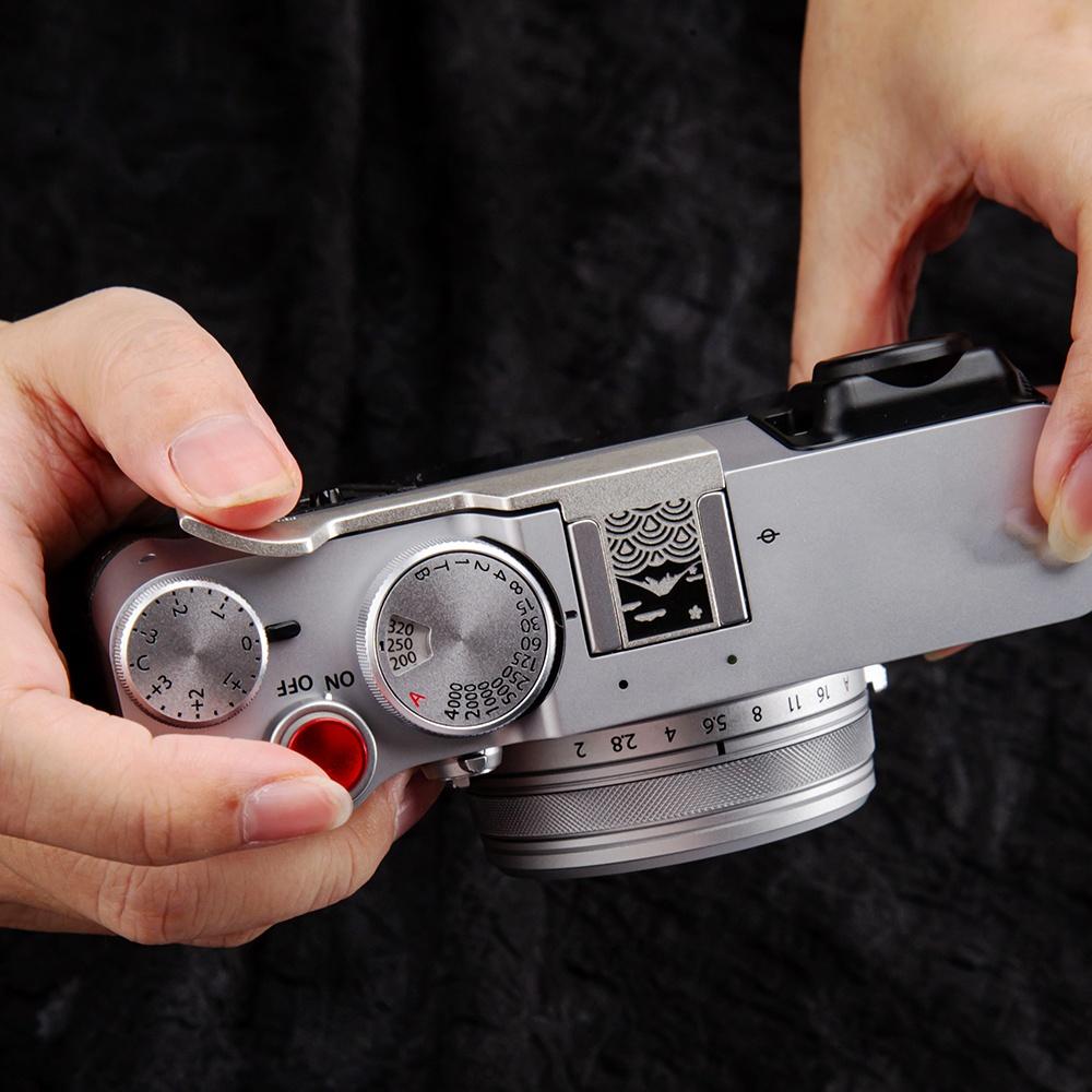 X100V Enhance The Grip Camera Accessories for FUJIFILM X100V X100VI Thumb Grip X100VI Metal Thumb Grip with Hot Shoe Cover