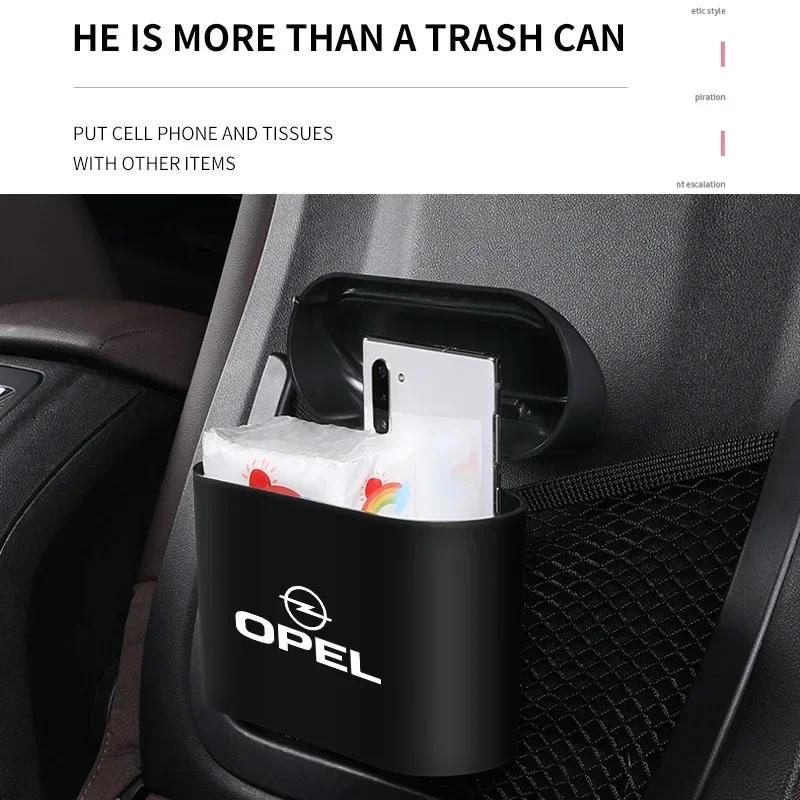 AAAYJ1 Contenitore Porta Rifiuti Polvere per Veicoli Scatola Portaoggetti Accessori Interni Auto per Opel Astra Insignia Corsa Zafira Meriva Mokka Vivaro Vectra
