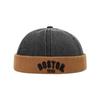 Letter Embroidered Baby Brimless Hat Adjustable Sun Protection Children Melon Beanie Cotton Denim Breathable Sun Cap Summer