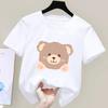 Children Tshirt With Added Sugar Summer New Product for Boys Girls Cartoon Teddy Bear Short Sleeved T Baby Cute Pattern