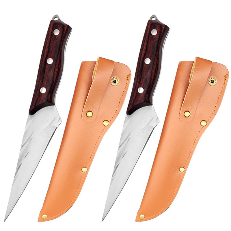 Handmade Forged Boning Knife Kitchen Knives Full Tang Wood Handle Meat Cleaver Chef Knife Slicing Fish Knife Cooking Tools