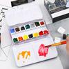 Empty Watercolor Storage Half Pans Watercolor Paint Box Multi-function Painting Box  Student