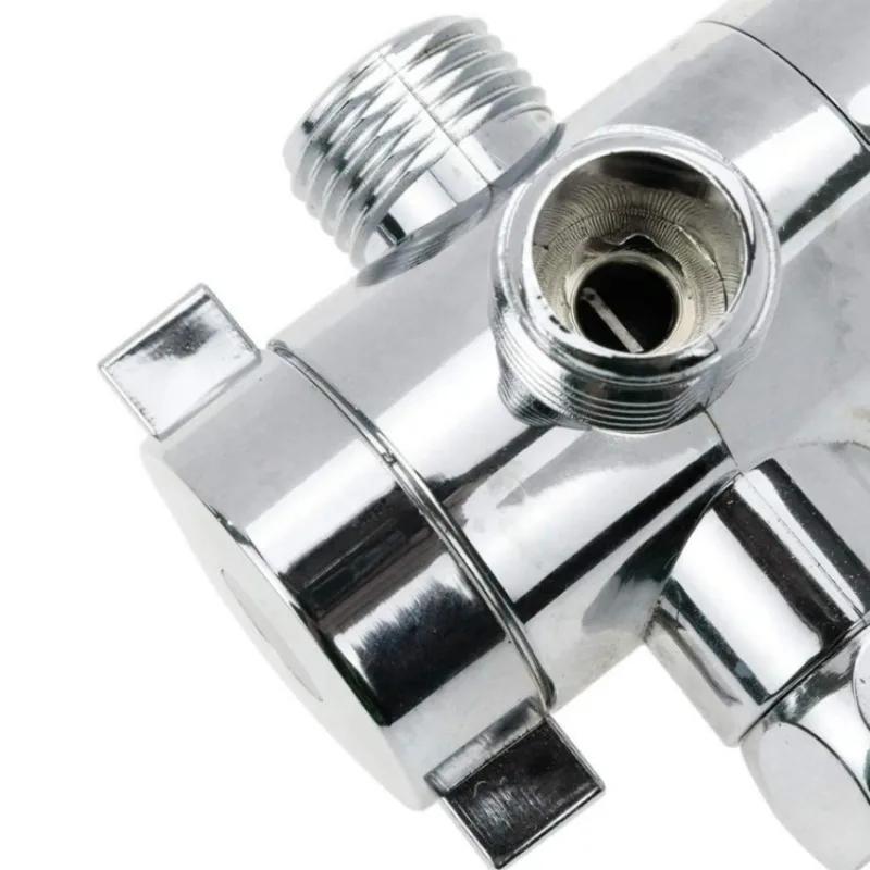 3 Way Adjustable Shower Head Diverter Valve 3 Mode Switch Adapter Brass Connector Bathroom Accessories 1pcs