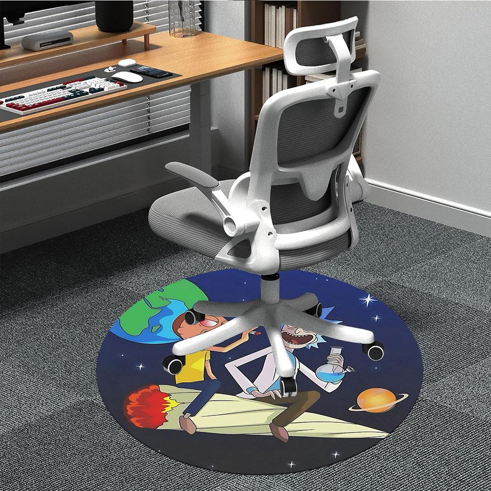 

1pc Rick and Morty Office Round Area Rug, Under Office Chairs Bedroom Living Room Home Decor, Room Deco, Available in Various Sizes 80cm