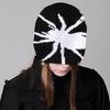 Halloween Jacquard Spiders Hat Knit Windproof Hat for Adult Winter Cycling Ski