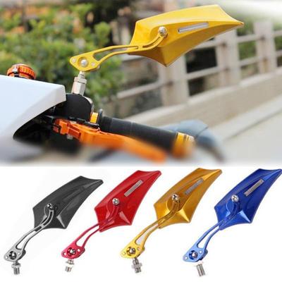 2Pcs Universal Motorcycle Mirror Aluminum Alloy Bar End Side Rearview Mirrors