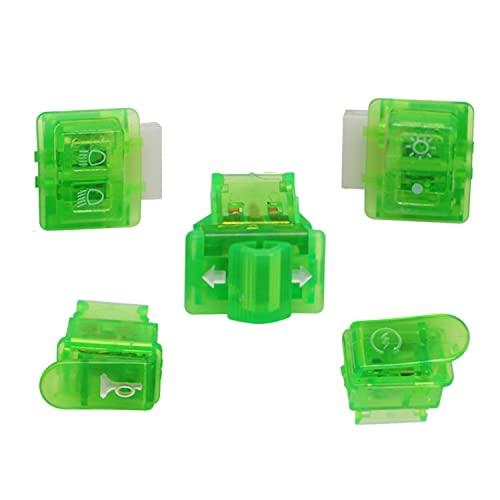 

Кровать Honda Dio DIO Комплект скелетных переключателей AF18 AF25 SR TA Указатель поворота Звуковой сигнал Дальний/Ближний Свет Совместимый Зеленый 5 шт.