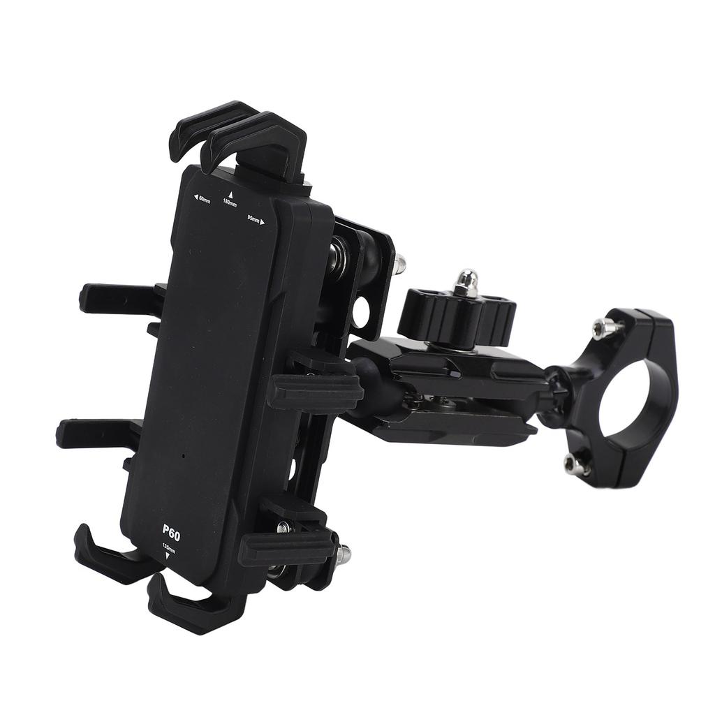 Motorcycle Phone Mount Prevent Slip Shock Absorption Rotatable IP6 Waterproof Multipurpose Metal Bike Phone Holder Mount