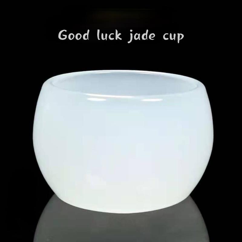 

Изумрудная чашка для вина Бокал для чая Кунг-фу Чайный сервиз для здоровья Высококачественный нефритовый набор из натурального нефрита Нефритовая посуда Чай в китайском стиле style 2